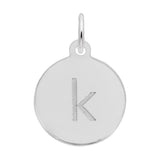 Petite Initial Disc - Lower Case Block k