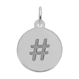 Petite Initial Disc - Hashtag/Pound Symbol