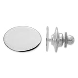 White Gold Men's Oval Tie Tac