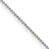 Silver 1mm Bead Chain, 16