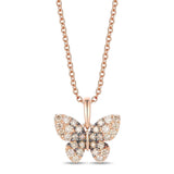 Le Vian® 14K Strawberry Gold® 5/8 CTW Chocolate Ombré® Diamond Butterfly Pendant