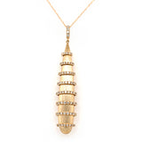 Diamond Banded Drop Pendant