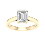 2ct Emerald Cut Lab Grown Diamond Solitaire Engagement Ring