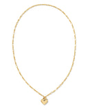 Kendra Scott Heart Padlock Pendant Necklace in 18k Gold Vermeil