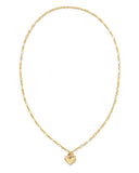 Kendra Scott Heart Padlock Pendant Necklace in 18k Gold Vermeil