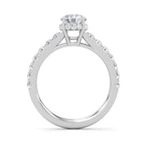 Round "Hidden Halo" Lab-Grown Diamond Engagement Ring