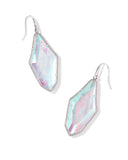 Kendra Scott Evelyn Drop Earrings in Silver Rock Crystal Dichroic