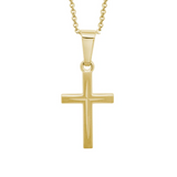 Diamond-Cut Petite Cross Pendant