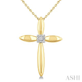 Gold Vermeil Diamond Cross Pendant