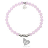 Baby Feet Charm with Pink Crystal Charity Bracelet