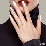 3 1/3 ctw Hexagon Round Cut Diamond Fashion Ring in 14K Yellow Gold