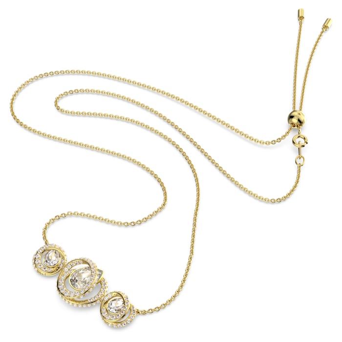 Swarovski Generation necklace, White, Gold-tone plated