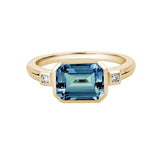 London Blue Topaz & Diamond Ring