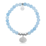 Anchor Charm with Light Blue Quartz Charity Bracelet