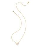 Kendra Scott Heart Letter K Gold Ivory Mother of Pearl Short Pendant Necklace
