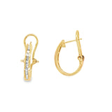 Diamond J-Hoop Earrings