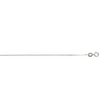 White Gold 0.6mm Box Chain, 18"