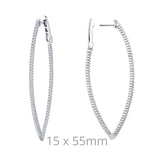 Lafonn Angled Hoop Earrings