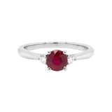 Ruby 3-Stone Ring