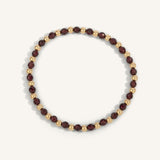 Dee Berkley Garnet & 14kt Gold Filled Harmony Gemstone Bead Bracelet - 4MM