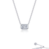 Lafonn East-West Bezel-Set Emerald-Cut Solitaire Choker Necklace