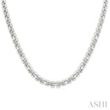 1/4 Ctw Bold Panther Link Single Cut Diamond Fashion Necklace in Sterling Silver