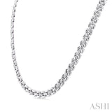 1/4 Ctw Bold Panther Link Single Cut Diamond Fashion Necklace in Sterling Silver