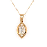 Marquise Diamond Solitaire Pendant