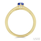 6x4 MM Pear Shape Tanzanite Precious Solitaire Ring in 14K Yellow Gold