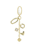 Kendra Scott Elle Bag Charm in Gold Ivory Mix