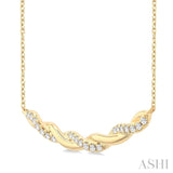 1/3 Ctw Round Cut Diamond Twisted Fashion Necklace in 14K Yellow Gold