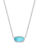 Kendra Scott Elisa Silver Pendant Necklace in Turquoise Magnesite