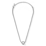JAI Silver Pearl Solitaire Necklace