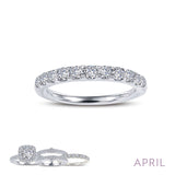 Lafonn Birthstone Stacker Ring - April