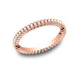 Ladies' Gear-Cut Rose Gold Band