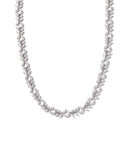 Kendra Scott Rosalie Silver Tennis Necklace in White Crystal