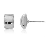 Silver Modern Stud Earrings