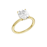 2.5ct Elongated Cushion Lab Grown Diamond Hidden Halo Engagement Ring