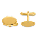 Sterling Silver and Vermeil Oval Cuff Links