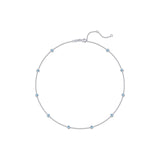 Lafonn Simulated Blue Topaz Bezel-Set Station Necklace