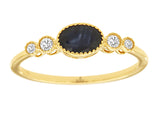 Bezel-Set Sapphire Stackable Ring