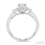 Pear Shape Accent Semi-Mount Engagement Ring