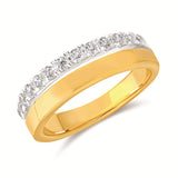 2 Row Diamond & Gold Ring