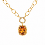 Citrine & Diamond Necklace