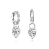 Lafonn Pear Charm Molten Huggie Hoops