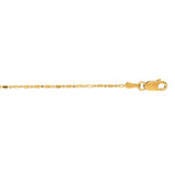 Yellow Gold 0.9mm Fancy Link Chain, 18"