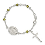 Children's Sterling Silver & Peridot Rosary Bracelet