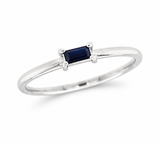 Sapphire Baguette Stackable Ring