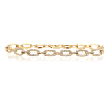 Diamond Paperclip Link Bracelet, 6.75