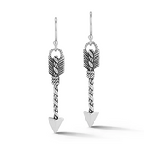 JAI Silver Arrow Drop Earrings